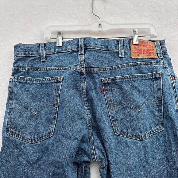 Levis 517 Jeans Mens 38x30 (36x29) Blue Medium Wash Bootcut Western Rodeo Cowboy - Picture 10 of 12